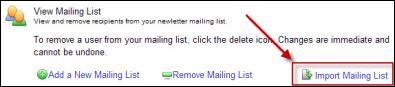 View Mailing List
