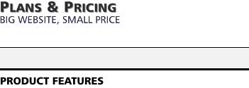 Product Features, Plans and Pricing for the Insurance Website Builder Product