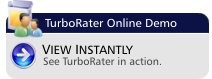 TurboRater Demo, View a online demo of the TurboRater Comparative Rating System.