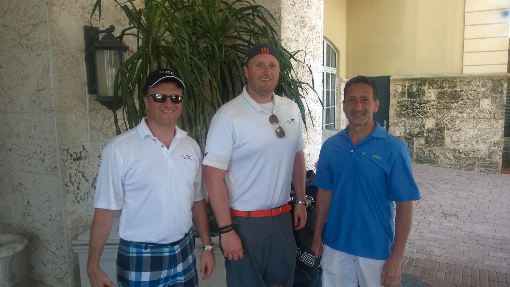 Justin Costa golfing with Laird Rixford and Daniel Ochoa